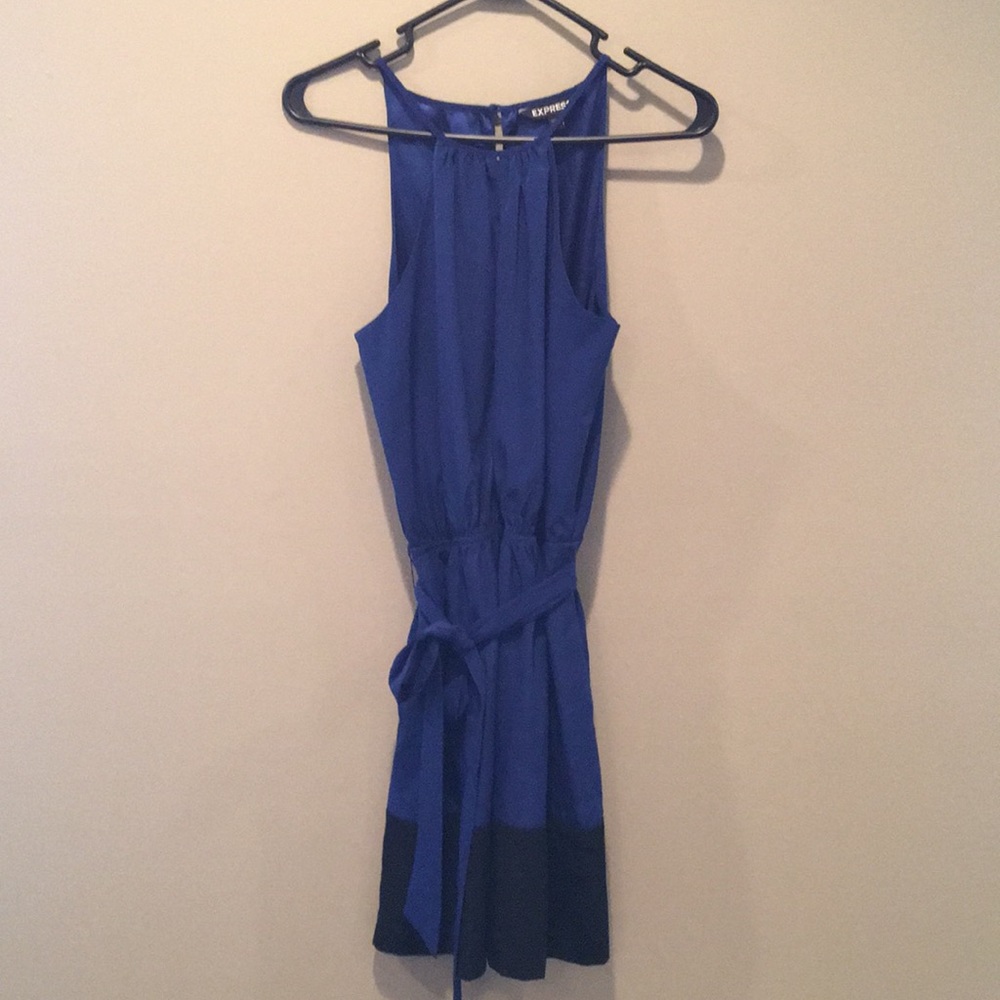 Express Blue/black Sleeveless dress